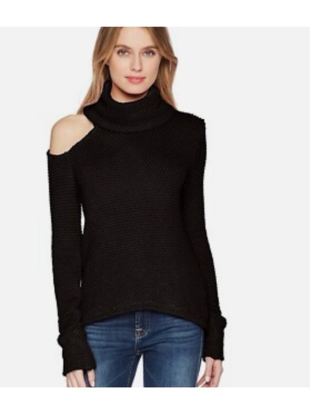 LA Made White Cowl Neck Sweatshirt